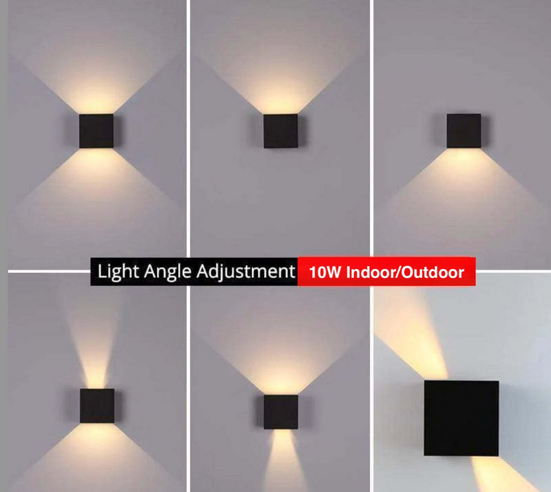 Nowoczesna aluminiowa wodoodporna lampa ścienna LED do użytku wewnętrznego