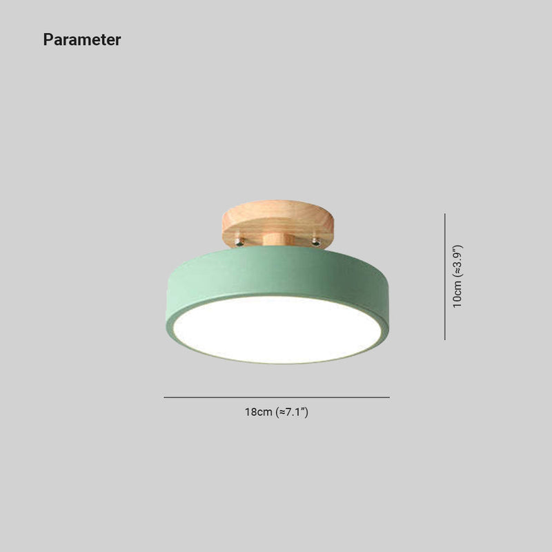 Nowoczesna lampa sufitowa LED wykonana z drewna