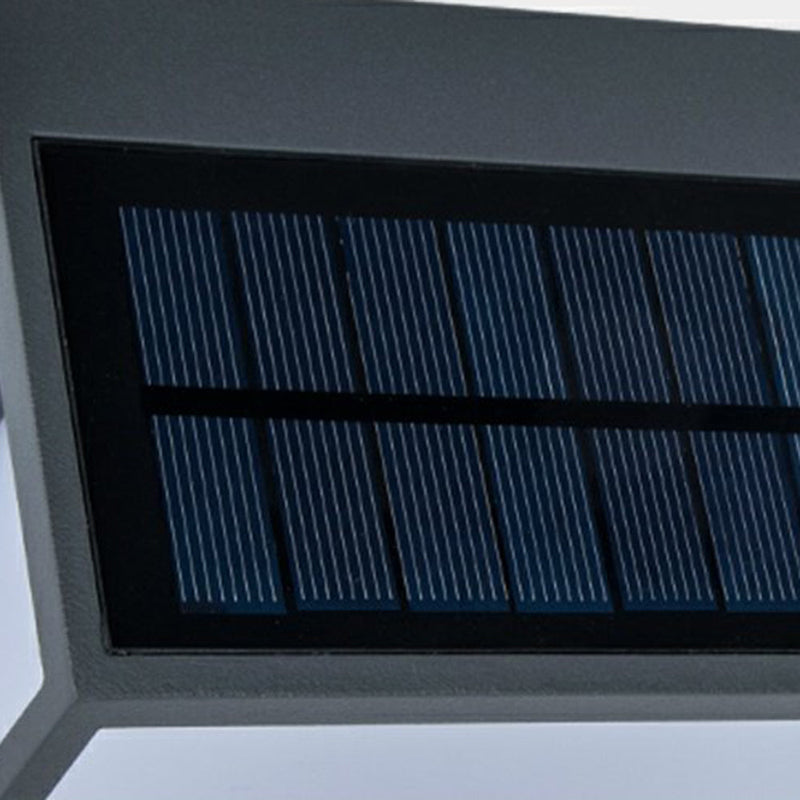 Nowoczesny prostokątny czujnik akrylowy zasilany energią słoneczną Wodoodporna zewnętrzna lampa ścienna IP65