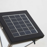 Zewnętrzna lampa LED Orr o nowoczesnym designie, metalowo-akrylowa, czarna