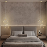 2-punktowa okrągła lampa wisząca złoty mosiądz Lampa wisząca Charmed