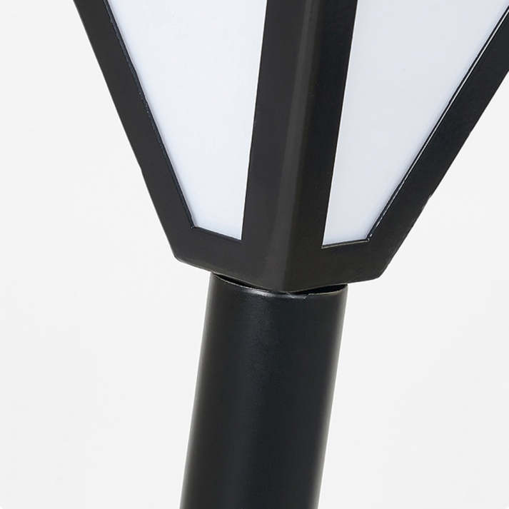 Zewnętrzna lampa LED Orr o nowoczesnym designie, metalowo-akrylowa, czarna