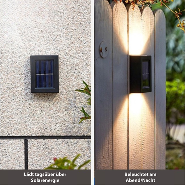 Bezprzewodowe słoneczne lampy ścienne LED Deluxe - Stwórz idealną atmosferę w swoim ogrodzie!