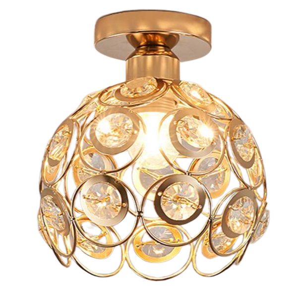 Fantazyjna złota luksusowa lampa sufitowa do przedpokoju