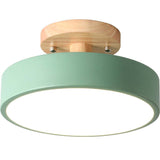 Nowoczesna lampa sufitowa LED wykonana z drewna