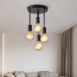Black 4-lamp Ceiling Light