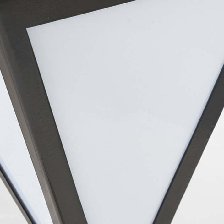 Zewnętrzna lampa LED Orr o nowoczesnym designie, metalowo-akrylowa, czarna