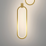 2-punktowa okrągła lampa wisząca złoty mosiądz Lampa wisząca Charmed