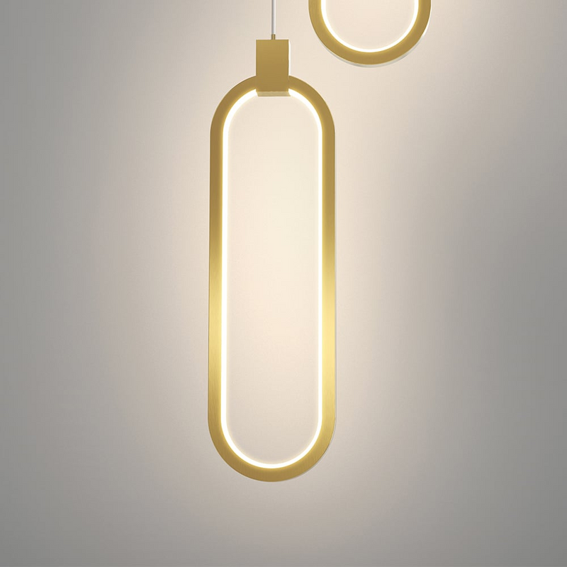 2-punktowa okrągła lampa wisząca złoty mosiądz Lampa wisząca Charmed