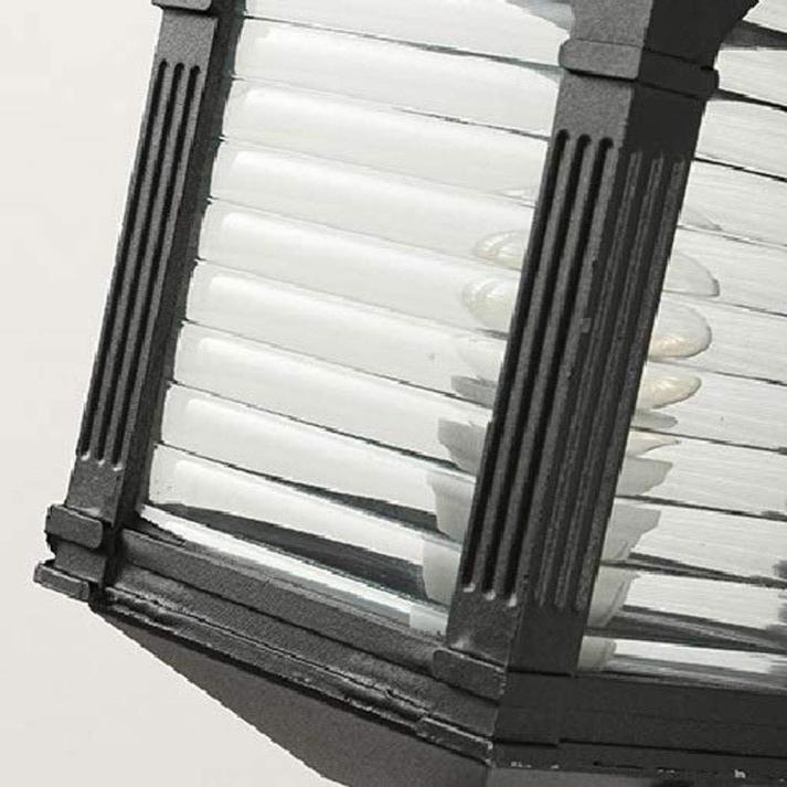 Antyczna szklana lampa ścienna na zewnątrz