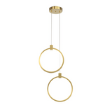 2-punktowa okrągła lampa wisząca złoty mosiądz Lampa wisząca Charmed