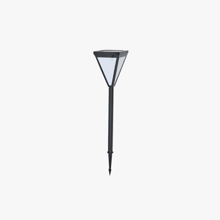 Zewnętrzna lampa LED Orr o nowoczesnym designie, metalowo-akrylowa, czarna