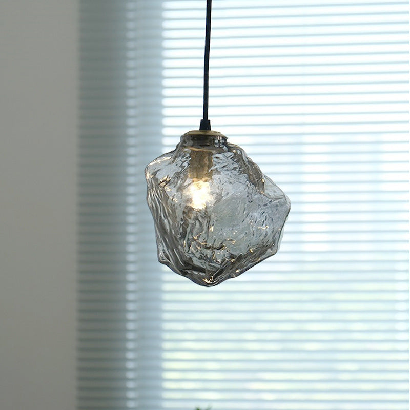 Lampa wisząca ze szkła lawowego