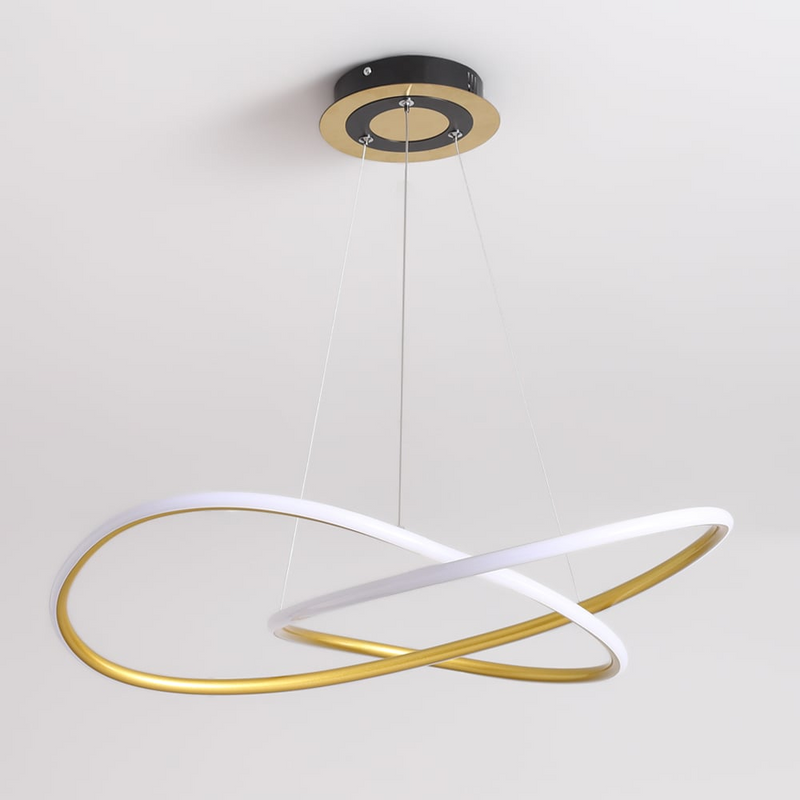 Minimalistyczna plafoniera LED Gouden Cirkel Hanglamp