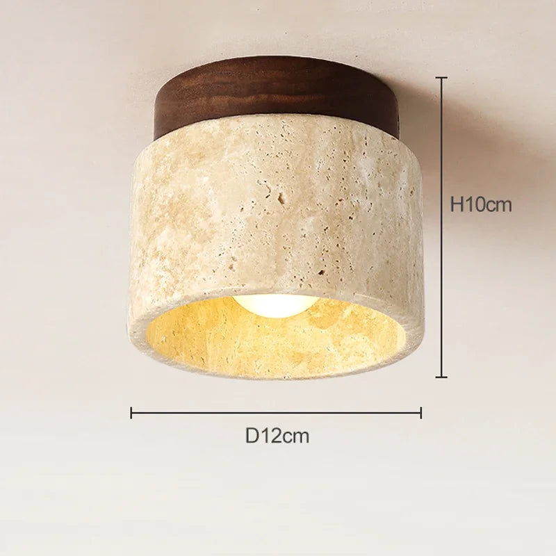 Japońska kreatywna lampa sufitowa w kremowym stylu
