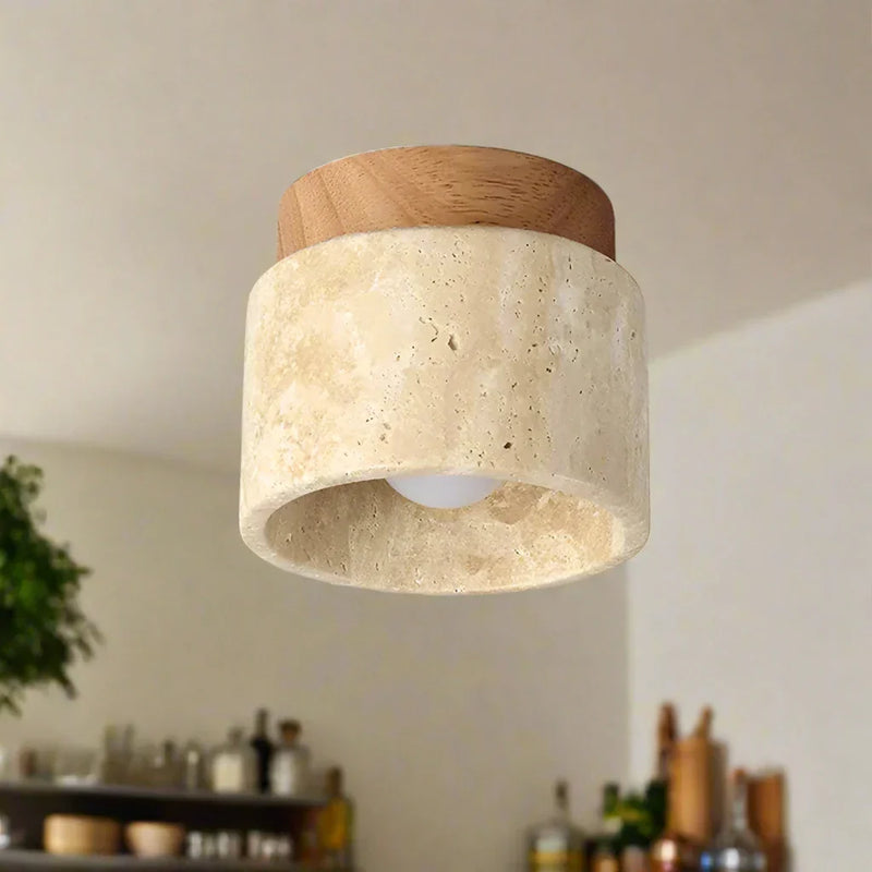 Japońska kreatywna lampa sufitowa w kremowym stylu