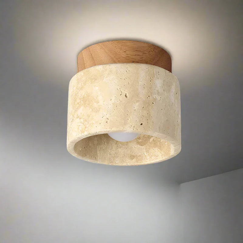 Japońska kreatywna lampa sufitowa w kremowym stylu