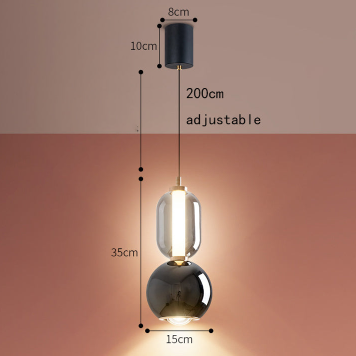 Szklana lampa wisząca Nordic Creative
