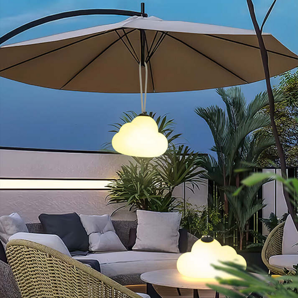 Minori Design Lampa wisząca LED Cloud Ogród biały metal/akryl.