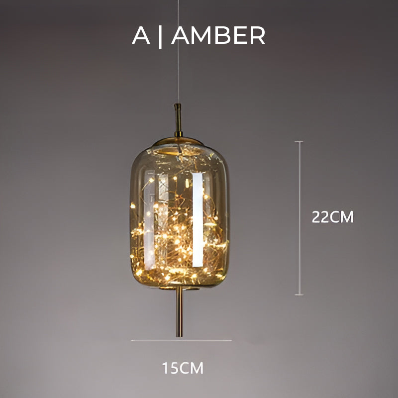 Essence | Wykwintna lampa wisząca z brązowego szkła