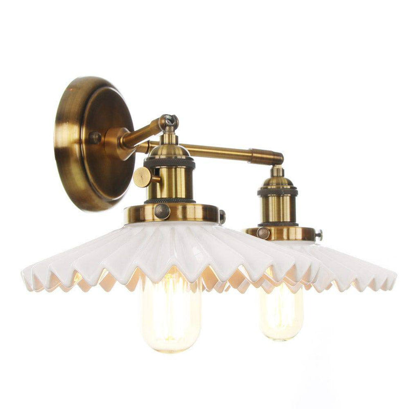 Antike Keramische Doppelkopf-Lampe