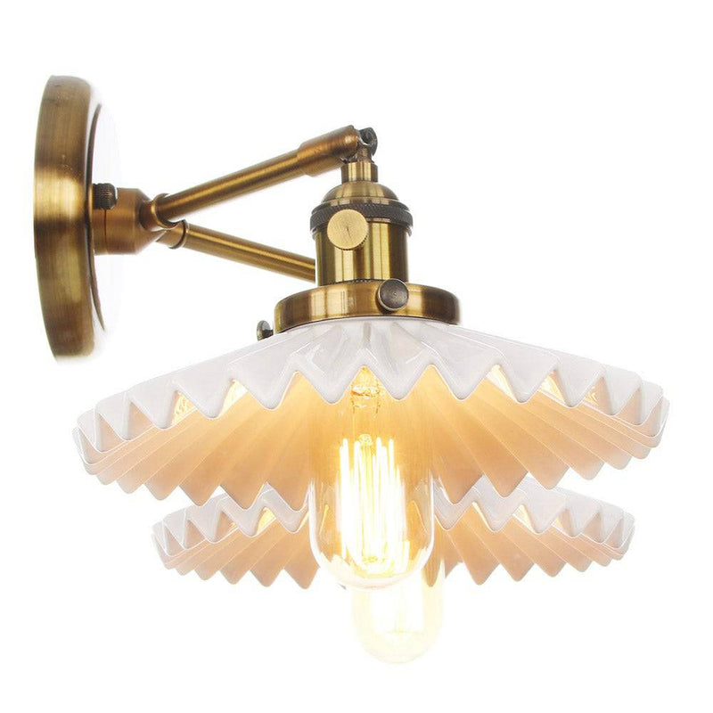 Antike Keramische Doppelkopf-Lampe