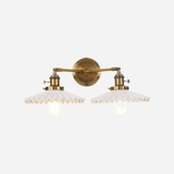 Antike Keramische Doppelkopf-Lampe