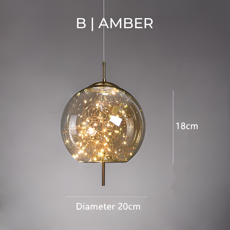 Essence | Wykwintna lampa wisząca z brązowego szkła