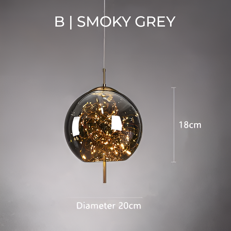 Essence | Wykwintna lampa wisząca z brązowego szkła