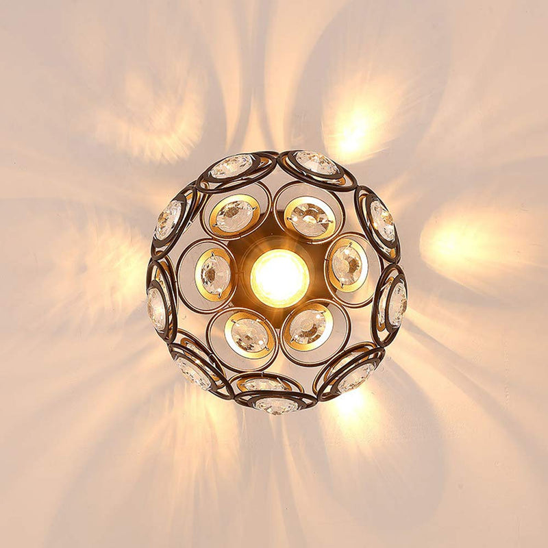 Fantazyjna złota luksusowa lampa sufitowa do przedpokoju