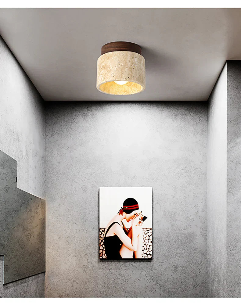 Japońska kreatywna lampa sufitowa w kremowym stylu