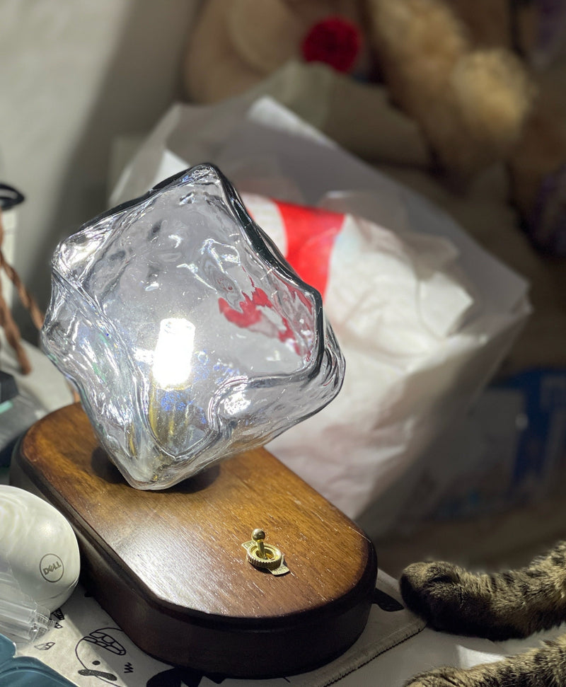 Bordslampa I Glas Med Issten