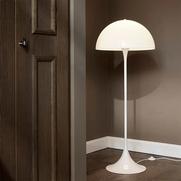 Skandynawska duńska designerska lampa podłogowa LED z grzybkiem
