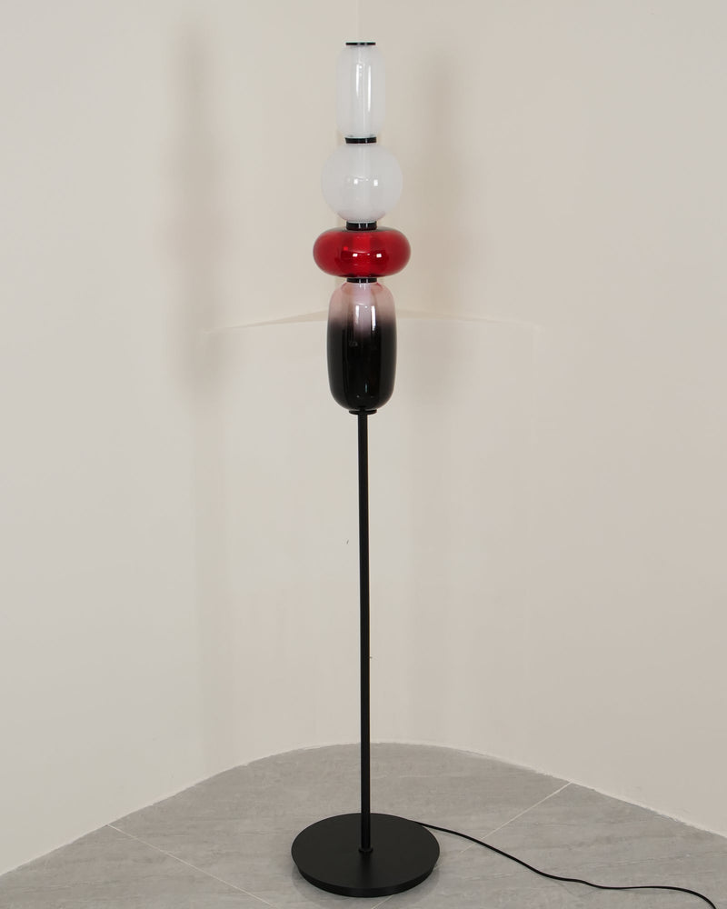 Lampa podłogowa z kandyzowanego szkła