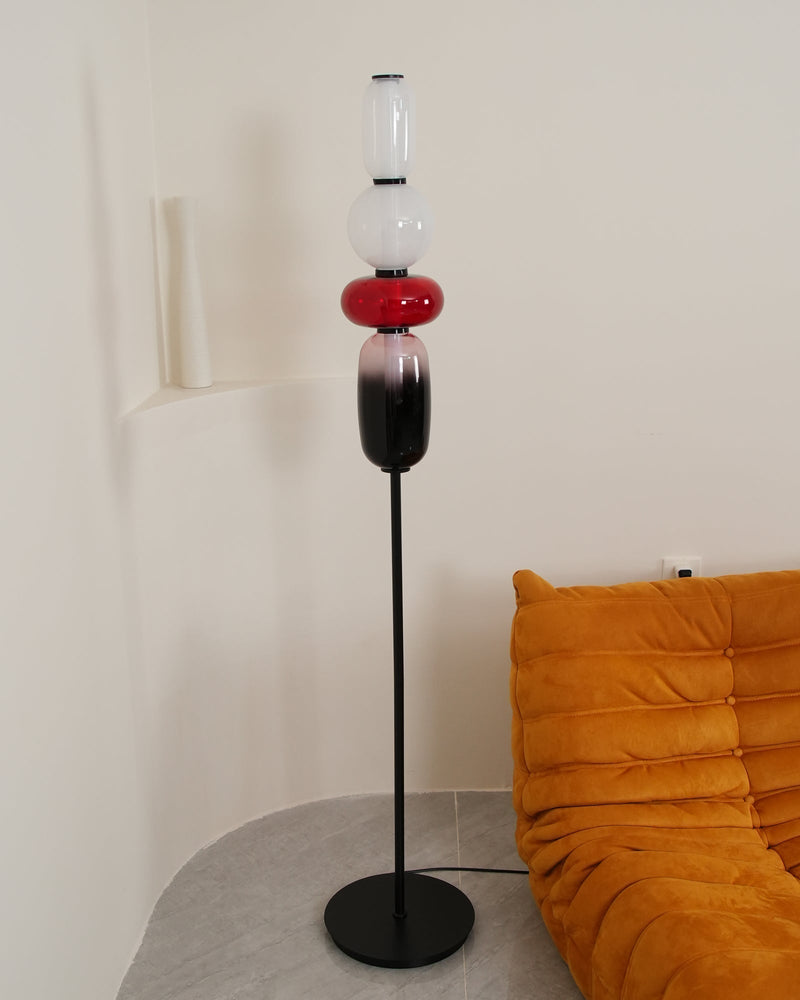 Lampa podłogowa z kandyzowanego szkła