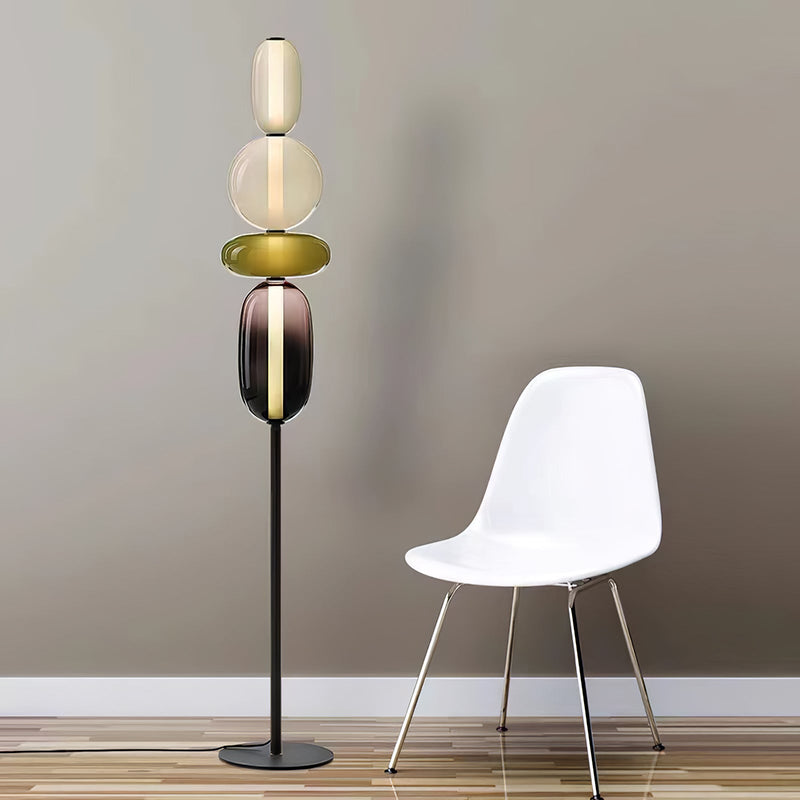 Lampa podłogowa z kandyzowanego szkła