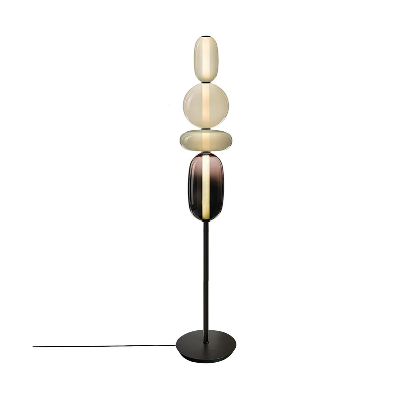 Lampa podłogowa z kandyzowanego szkła