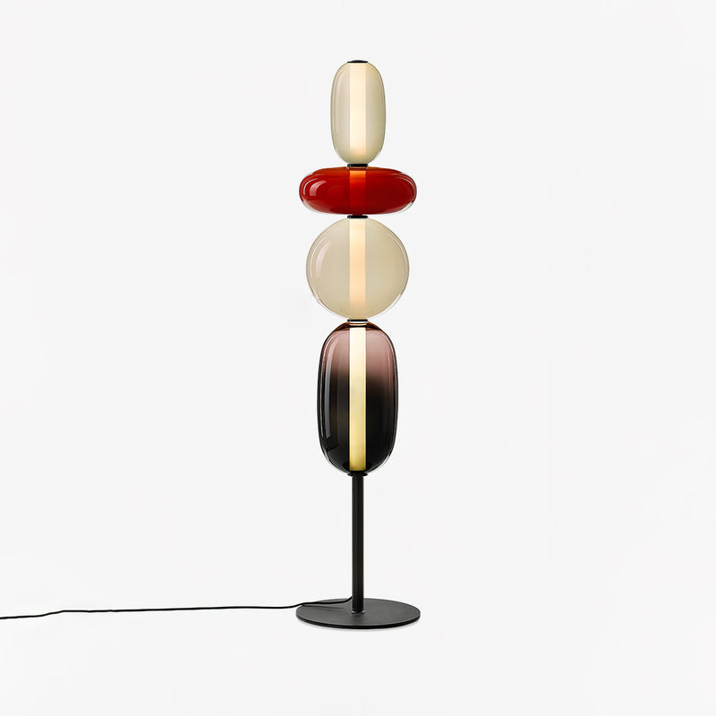 Lampa podłogowa z kandyzowanego szkła