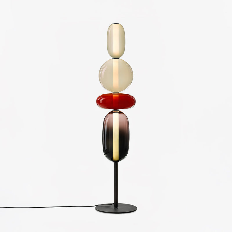 Lampa podłogowa z kandyzowanego szkła