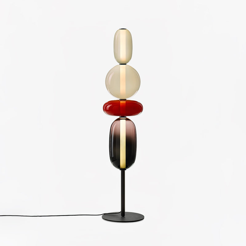Lampa podłogowa z kandyzowanego szkła