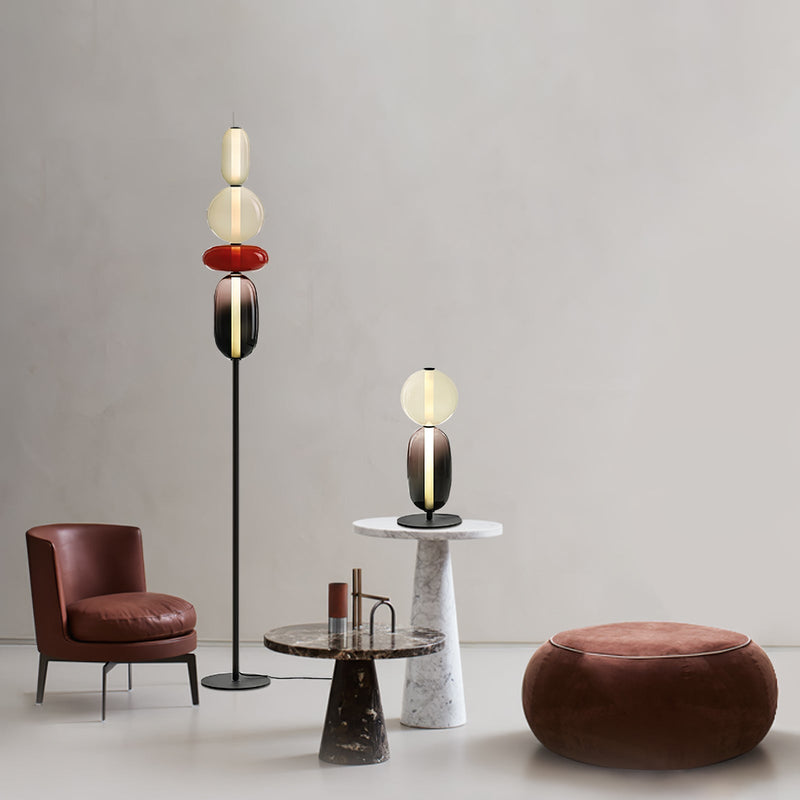 Lampa podłogowa z kandyzowanego szkła