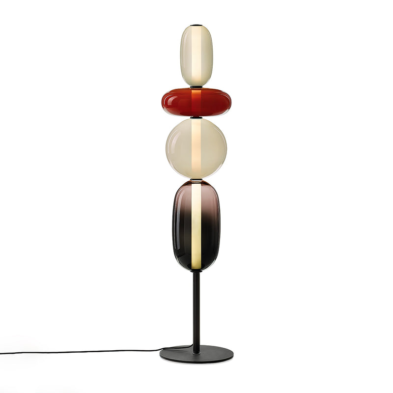 Lampa podłogowa z kandyzowanego szkła