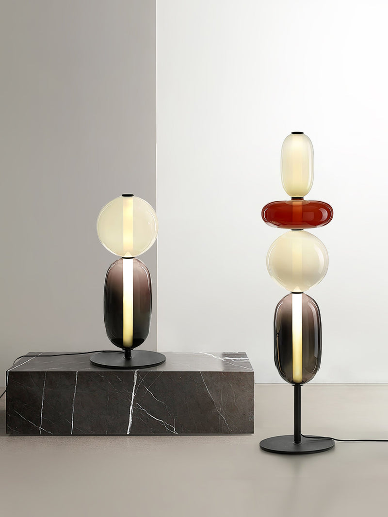 Lampa podłogowa z kandyzowanego szkła
