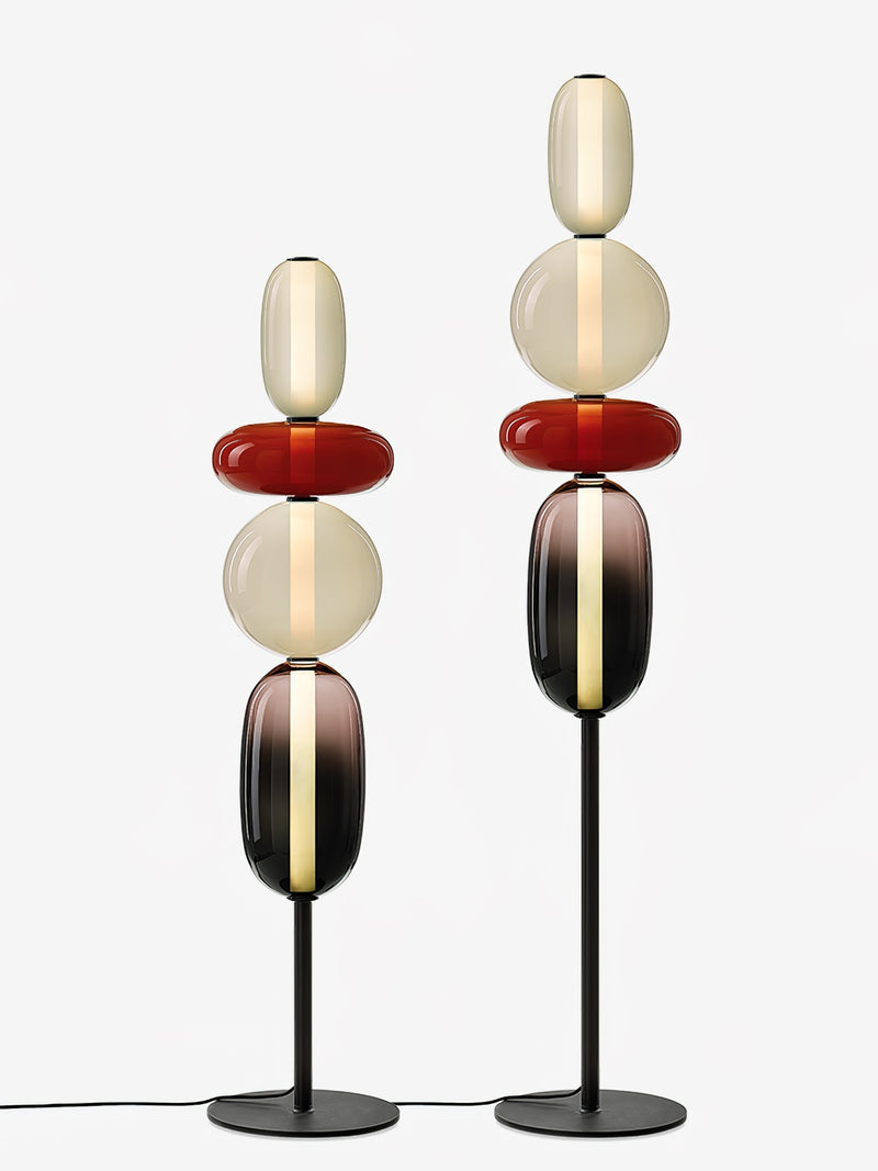 Lampa podłogowa z kandyzowanego szkła