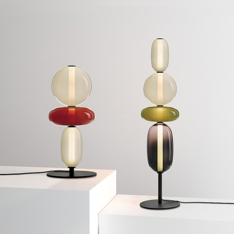 Lampa podłogowa z kandyzowanego szkła