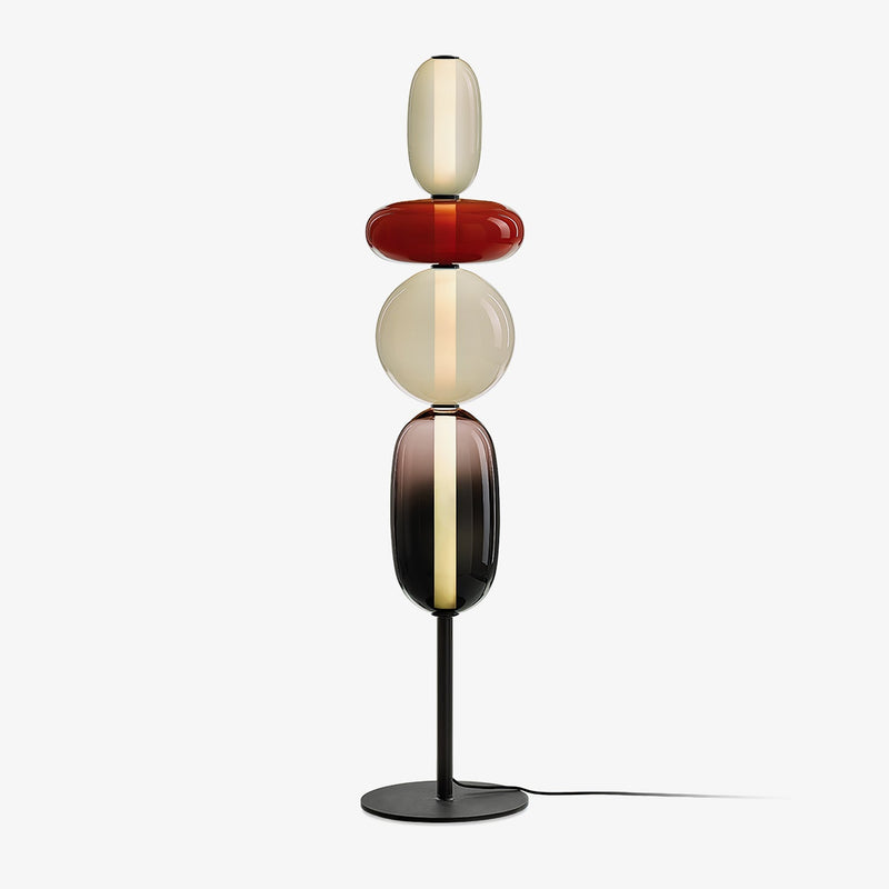 Lampa podłogowa z kandyzowanego szkła