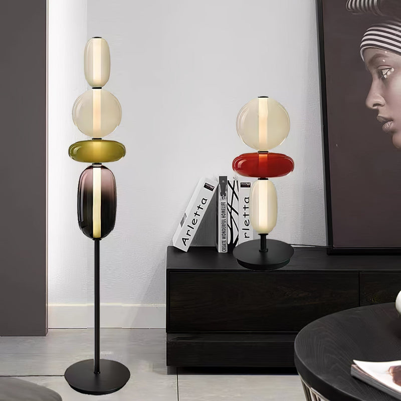 Lampa podłogowa z kandyzowanego szkła