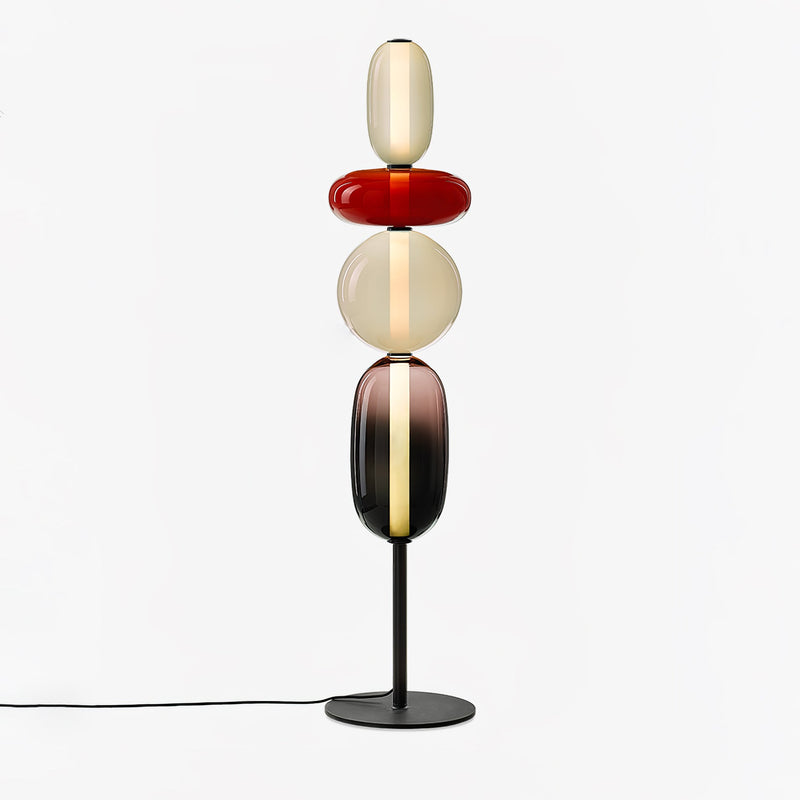 Lampa podłogowa z kandyzowanego szkła