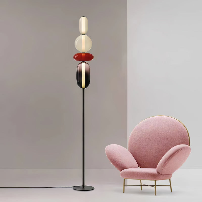 Lampa podłogowa z kandyzowanego szkła