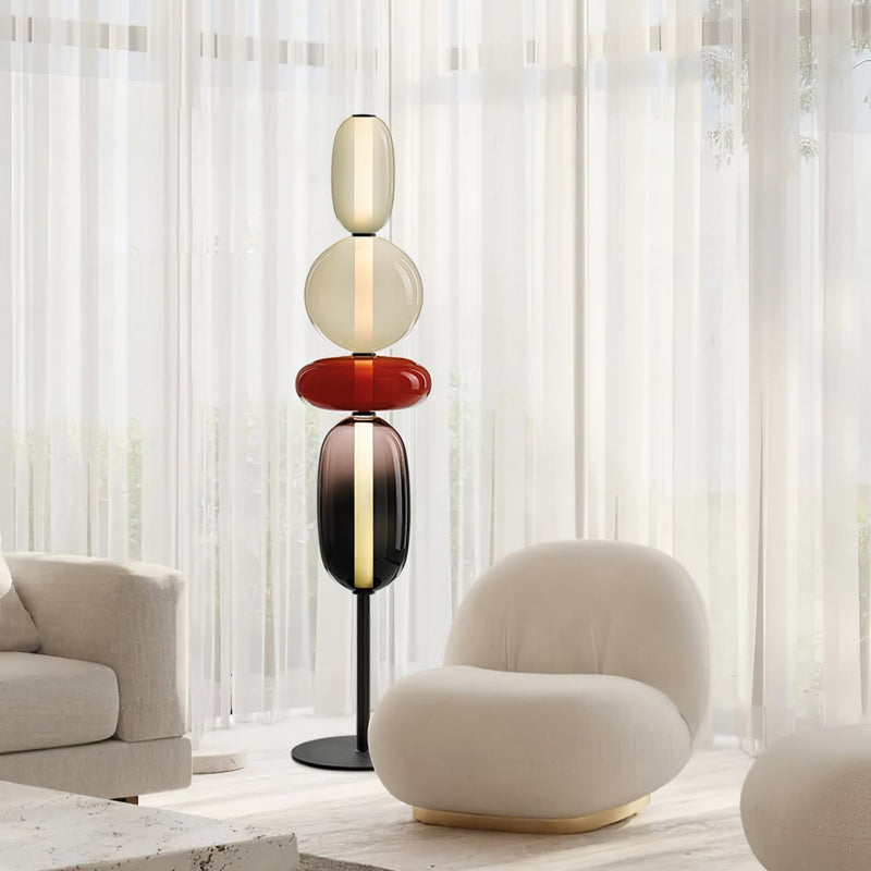Lampa podłogowa z kandyzowanego szkła
